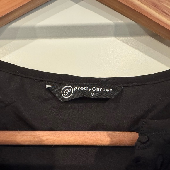 Chic Black Eyelet Midi Dress - Picture 5 of 6